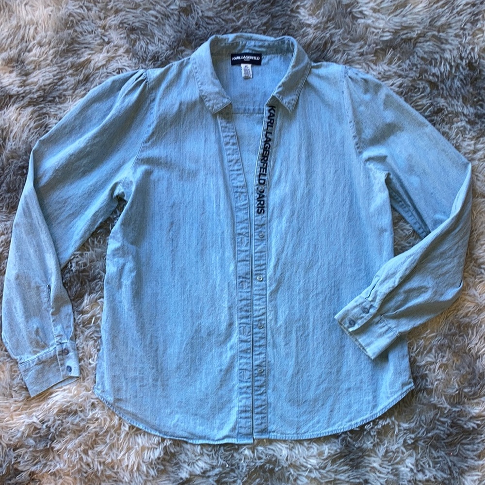 Karl Lagerfeld Denim Shirt - Picture 2 of 8